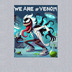 Свитшот хлопковый мужской Rick and Venom - ai art fantasy, цвет: меланж — фото 2