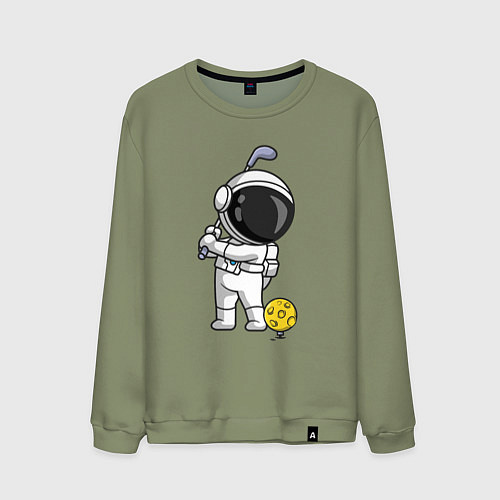 Мужской свитшот Космический гольф / Авокадо – фото 1
