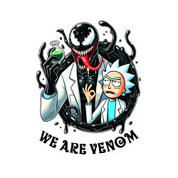 Свитшот хлопковый мужской Venom slime and Rick - collaboration, цвет: белый — фото 2