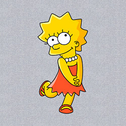 Свитшот хлопковый мужской Lisa Simpson, цвет: меланж — фото 2