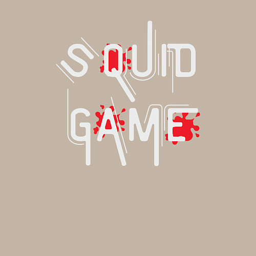 Мужской свитшот Squid game blood / Миндальный – фото 3