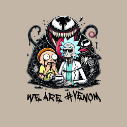 Свитшот хлопковый мужской Morty and Rick - we are Venom meme, цвет: миндальный — фото 2