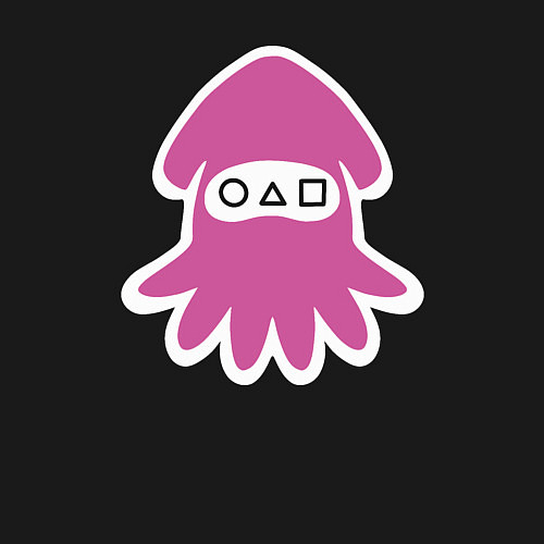 Мужской свитшот Кальмарчик / Черный – фото 3