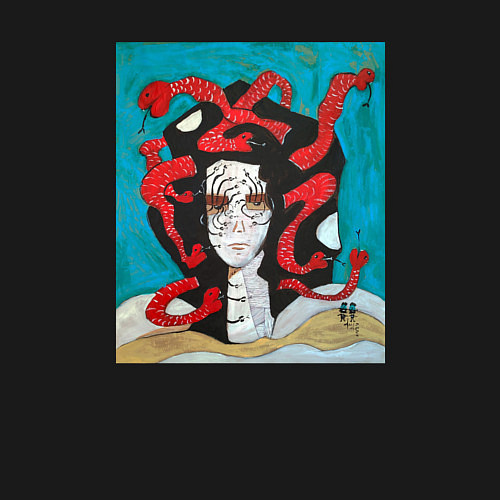 Мужской свитшот Medusa the Gorgon / Черный – фото 3
