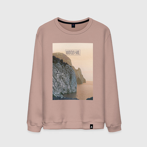 Мужской свитшот Горная душа / Пыльно-розовый – фото 1