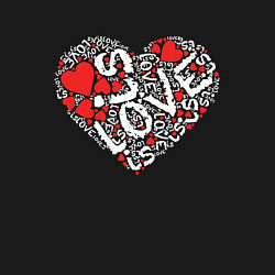 Свитшот хлопковый мужской Love is - text drawing, цвет: черный — фото 2