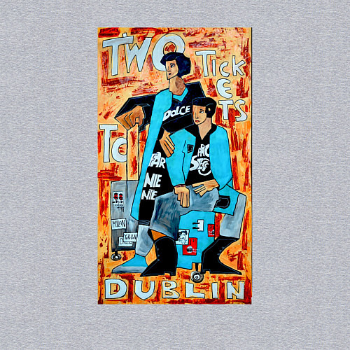 Мужской свитшот Two tickets to Dublin / Меланж – фото 3