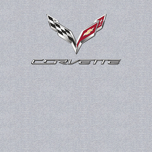 Мужской свитшот Chevrolet Corvette - racing team / Меланж – фото 3