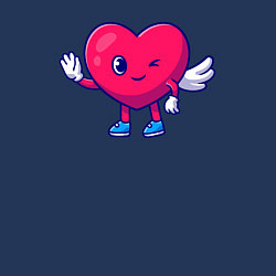 Свитшот хлопковый мужской Сердечный приветик, цвет: тёмно-синий — фото 2