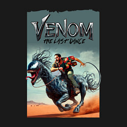 Свитшот хлопковый мужской Venom the last dance - Eddie rides on a symbiote h, цвет: черный — фото 2