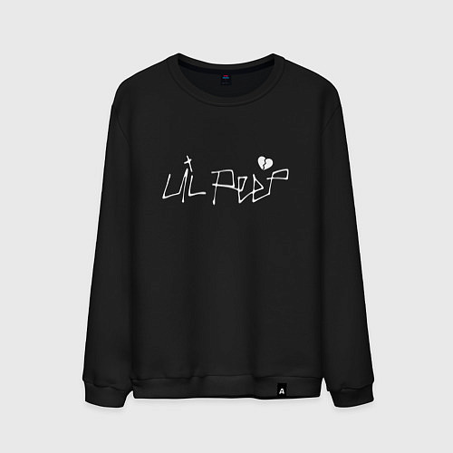 Мужской свитшот Lil Peep playlist bill 2 / Черный – фото 1