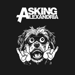 Свитшот хлопковый мужской Asking Alexandria rock dog, цвет: черный — фото 2