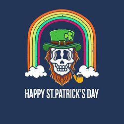 Свитшот хлопковый мужской Happy St Patricks day - skull, цвет: тёмно-синий — фото 2