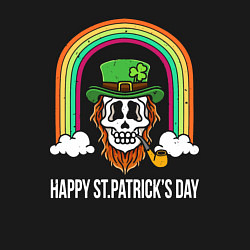 Свитшот хлопковый мужской Happy St Patricks day - skull, цвет: черный — фото 2