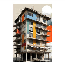 Свитшот хлопковый мужской Старая панелька, цвет: белый — фото 2