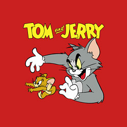 Свитшот хлопковый мужской Том и Джерри - кот и мышь, цвет: красный — фото 2