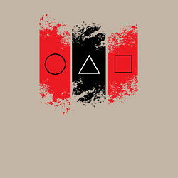 Свитшот хлопковый мужской Squid game logos, цвет: миндальный — фото 2