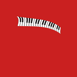 Свитшот хлопковый мужской Пианино клавиши волна, цвет: красный — фото 2