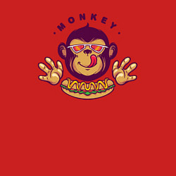 Свитшот хлопковый мужской Monkey hot dog, цвет: красный — фото 2