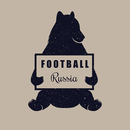 Мужской свитшот Bear football / Миндальный – фото 3