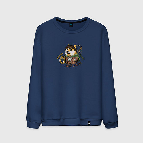 Мужской свитшот Фродо Доггинс мем пародия на Властелина колец / Тёмно-синий – фото 1