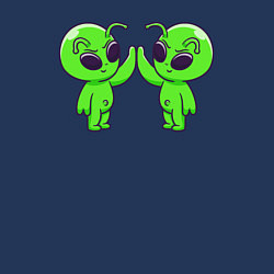 Свитшот хлопковый мужской Пришелец дай пять, цвет: тёмно-синий — фото 2