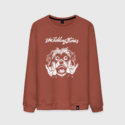 Свитшот хлопковый мужской Rolling Stones rock dog, цвет: кирпичный