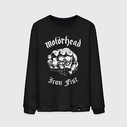 Свитшот хлопковый мужской Motorhead - iron fist, цвет: черный