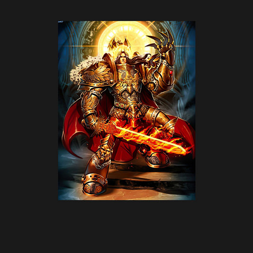 Мужской свитшот Empire of Humanity - Warhammer 40k / Черный – фото 3