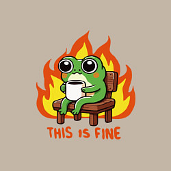 Свитшот хлопковый мужской Frog - this is fine, цвет: миндальный — фото 2