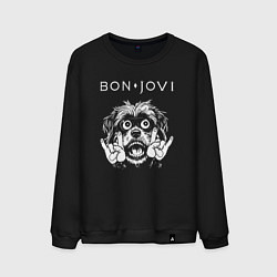 Мужской свитшот Bon Jovi rock dog