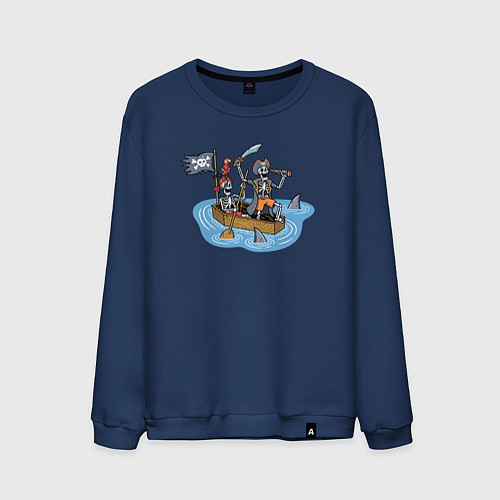 Мужской свитшот Мёртвые пиратики / Тёмно-синий – фото 1