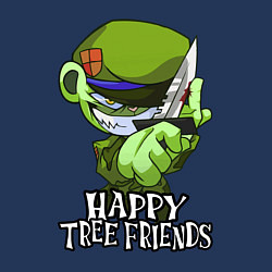 Свитшот хлопковый мужской Happy three friends - Flippy, цвет: тёмно-синий — фото 2
