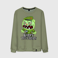 Свитшот хлопковый мужской Angry - Flippy, цвет: авокадо