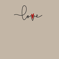 Свитшот хлопковый мужской Надпись love с сердцем, цвет: миндальный — фото 2