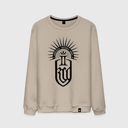 Свитшот хлопковый мужской Kingdome come - deliverance 2 черный, цвет: миндальный