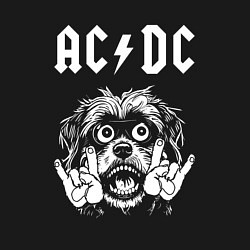 Свитшот хлопковый мужской AC DC rock dog, цвет: черный — фото 2