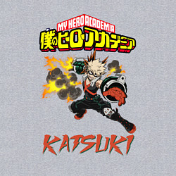 Свитшот хлопковый мужской Моя геройская академия Кацуки, цвет: меланж — фото 2