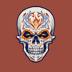 Свитшот хлопковый мужской Черепок, цвет: кирпичный — фото 2