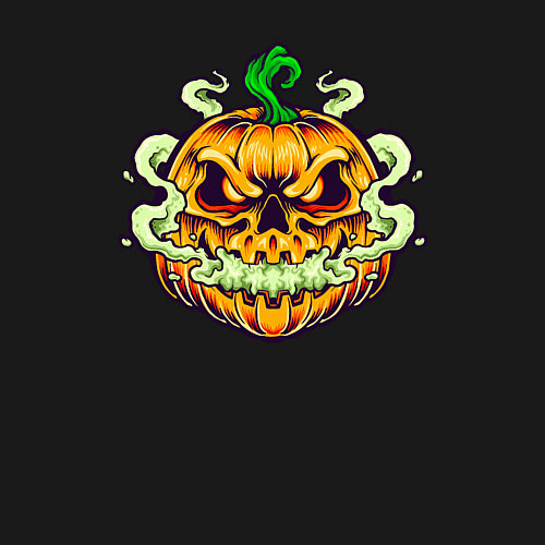 Мужской свитшот Evil pumpkin / Черный – фото 3