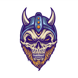 Свитшот хлопковый мужской Skull viking, цвет: белый — фото 2