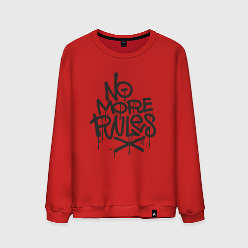 Мужской свитшот Никаких больше правил / Красный – фото 1