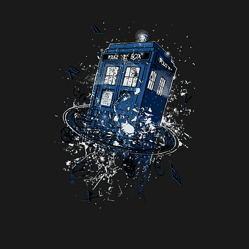 Мужской свитшот Magic tardis / Черный – фото 3