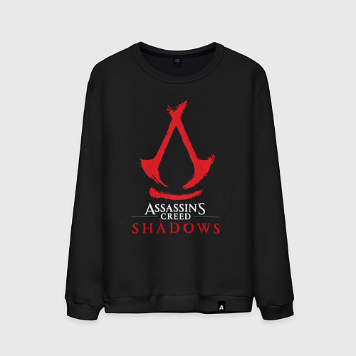 Мужской свитшот Assassins Creed Shadows - badge / Черный – фото 1