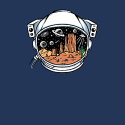 Свитшот хлопковый мужской Космическая пустыня, цвет: тёмно-синий — фото 2