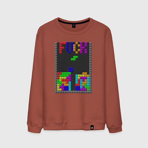 Мужской свитшот Tetris / Кирпичный – фото 1