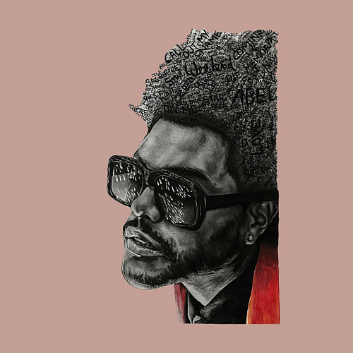 Мужской свитшот Blinding lights the weeknd / Пыльно-розовый – фото 3