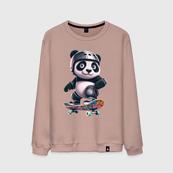 Мужской свитшот Cool panda on a skateboard - extreme