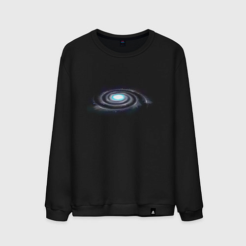 Мужской свитшот Галактика арт, синяя / Черный – фото 1