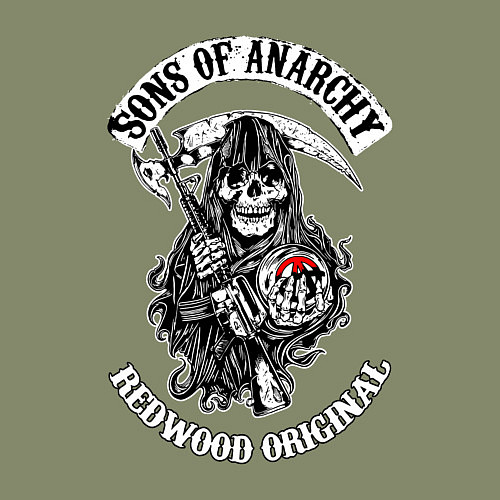 Мужской свитшот Сыны анархии - logo / Авокадо – фото 3